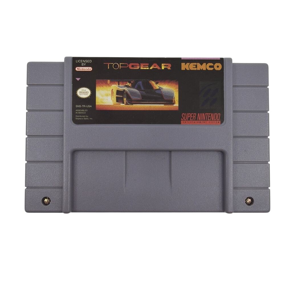 Top Gear (Super Nintendo SNES, 1992) Cartridge Tested & Wroking